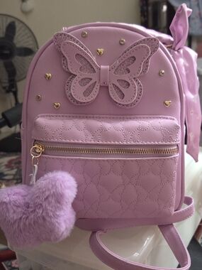 Under One Sky Pink Butterfly Mini Backpack